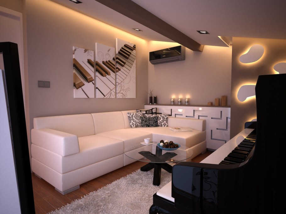 Синтезатор в интерьере