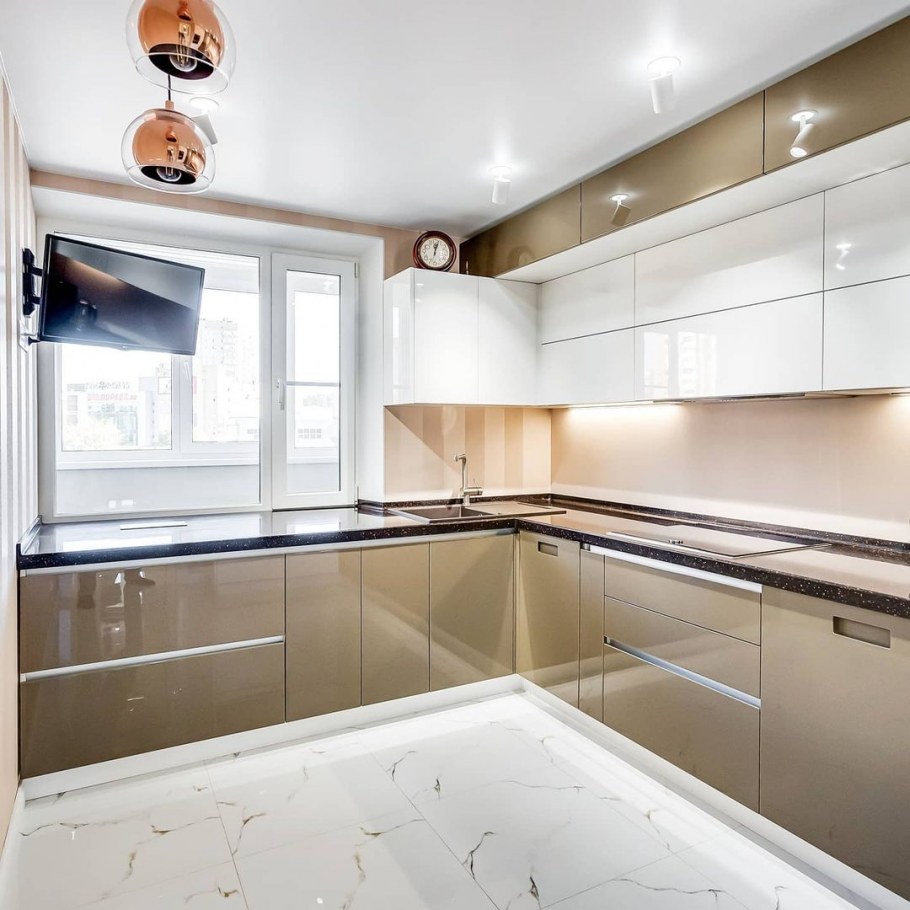 Красивые глянцевые кухни