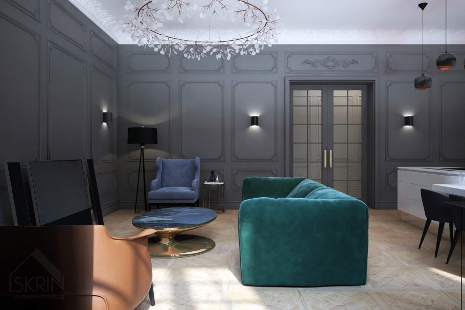 Комната в стиле гламур