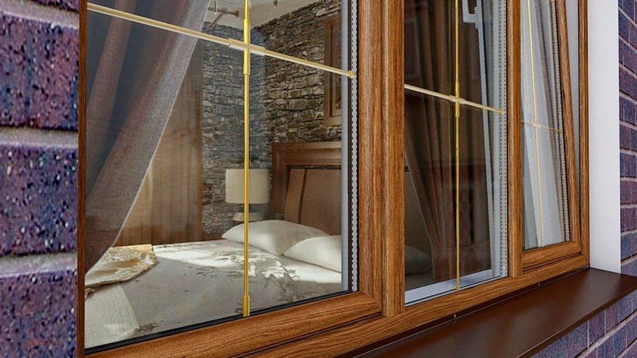 Окна Рехау Солар бронза