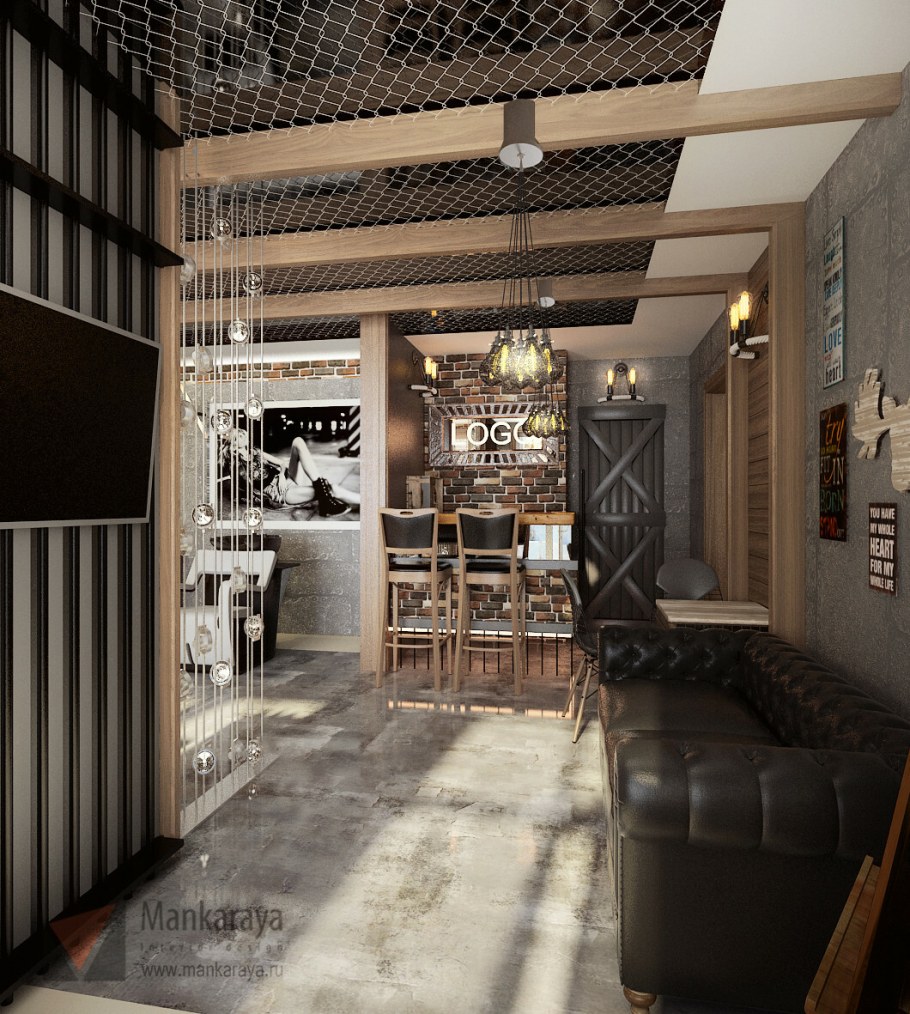 Салон в стиле лофт