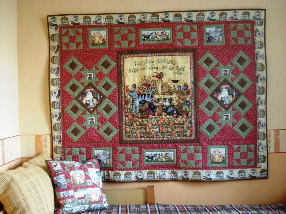 Лоскутный ковер на стену