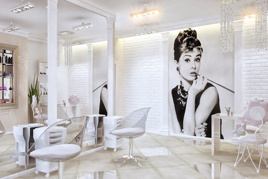 Парикмахерская в черном стиле