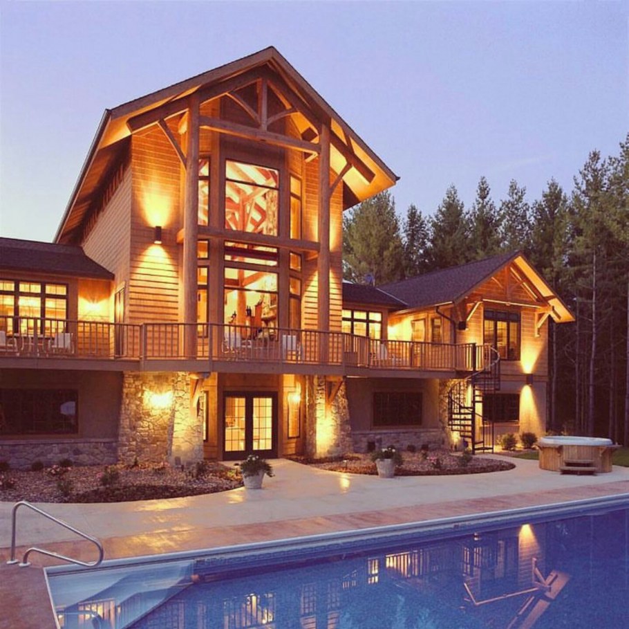 Наружное освещение загородного дома