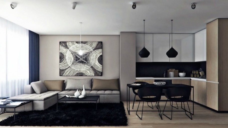 Кухня гостиная в стиле Модерн 20кв м