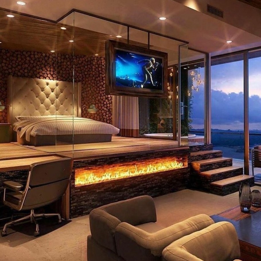 Спальня в стиле дерева