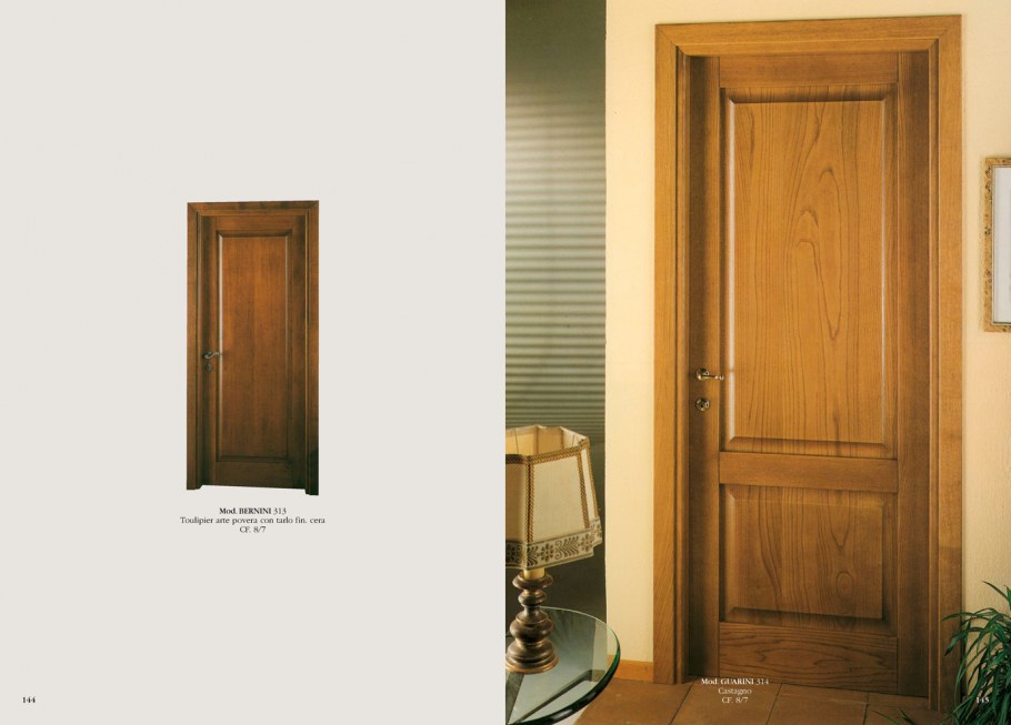 Двери под дерево в интерьере