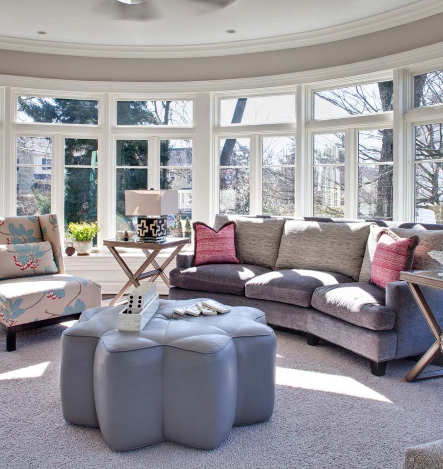 Дизайн закругленной гостиной