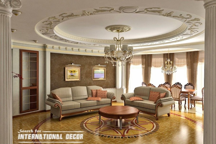 Дизайн закругленной гостиной