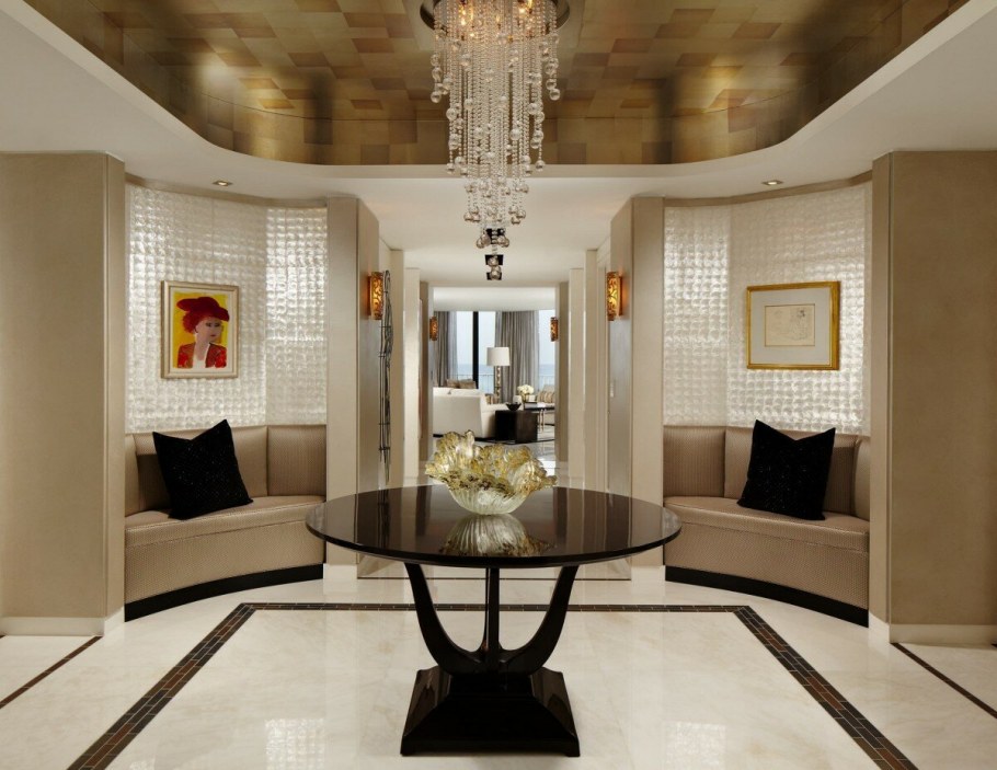 Дизайн закругленной гостиной