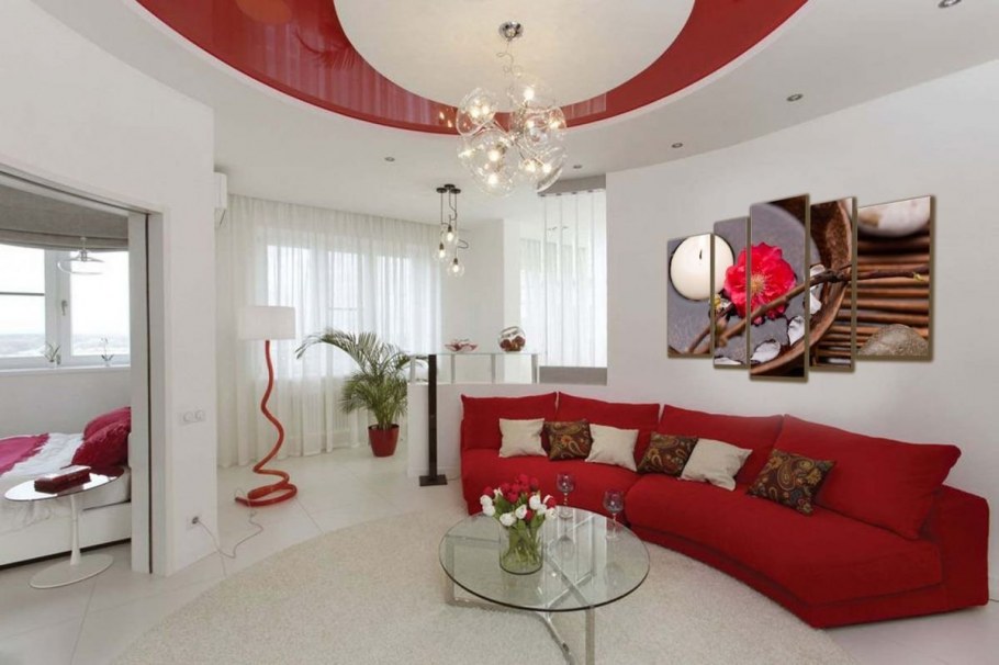 Дизайн закругленной гостиной