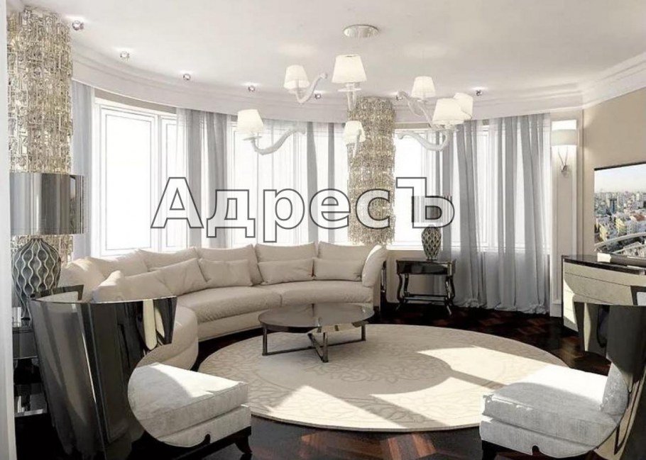 Дизайн закругленной гостиной