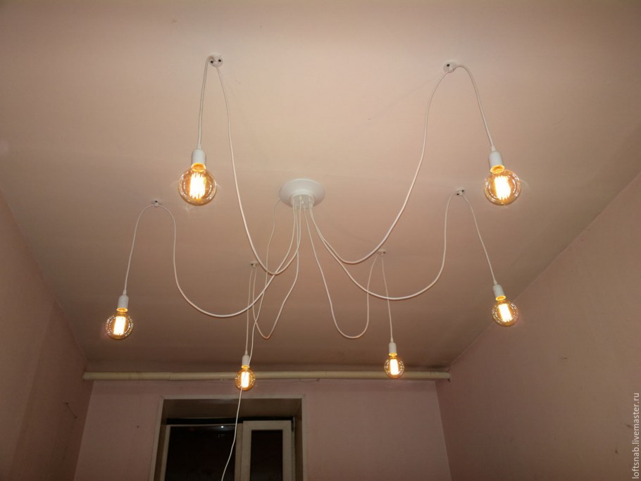 Люстра паук на 3 лампы