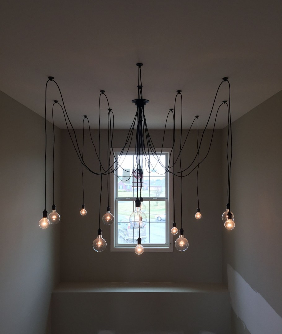 Люстра паук лофт канат