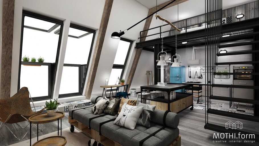 Презентация интерьер в стиле лофт