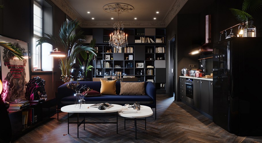 Черная спальня