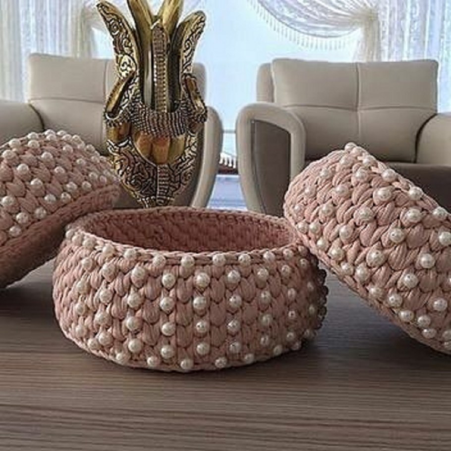 Интерьерные вещи из трикотажной пряжи