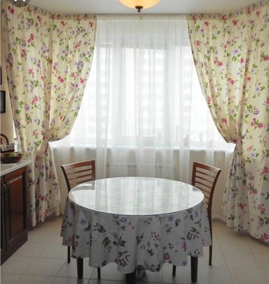 Шторы для кухни в стиле Прованс и Кантри