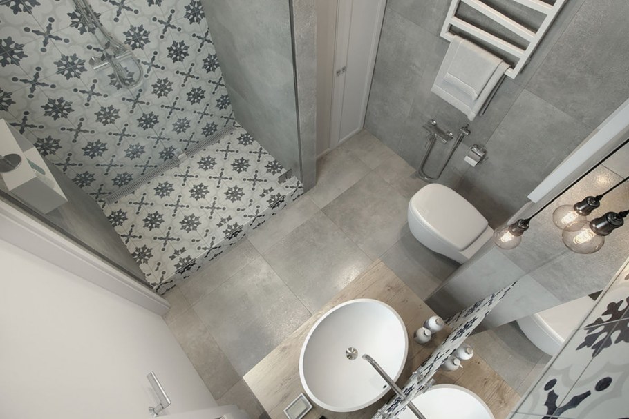 Ванная комната 170х170 планировка с душевой кабиной