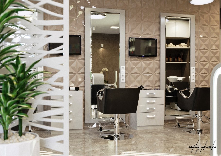 Интерьер маленькой парикмахерской