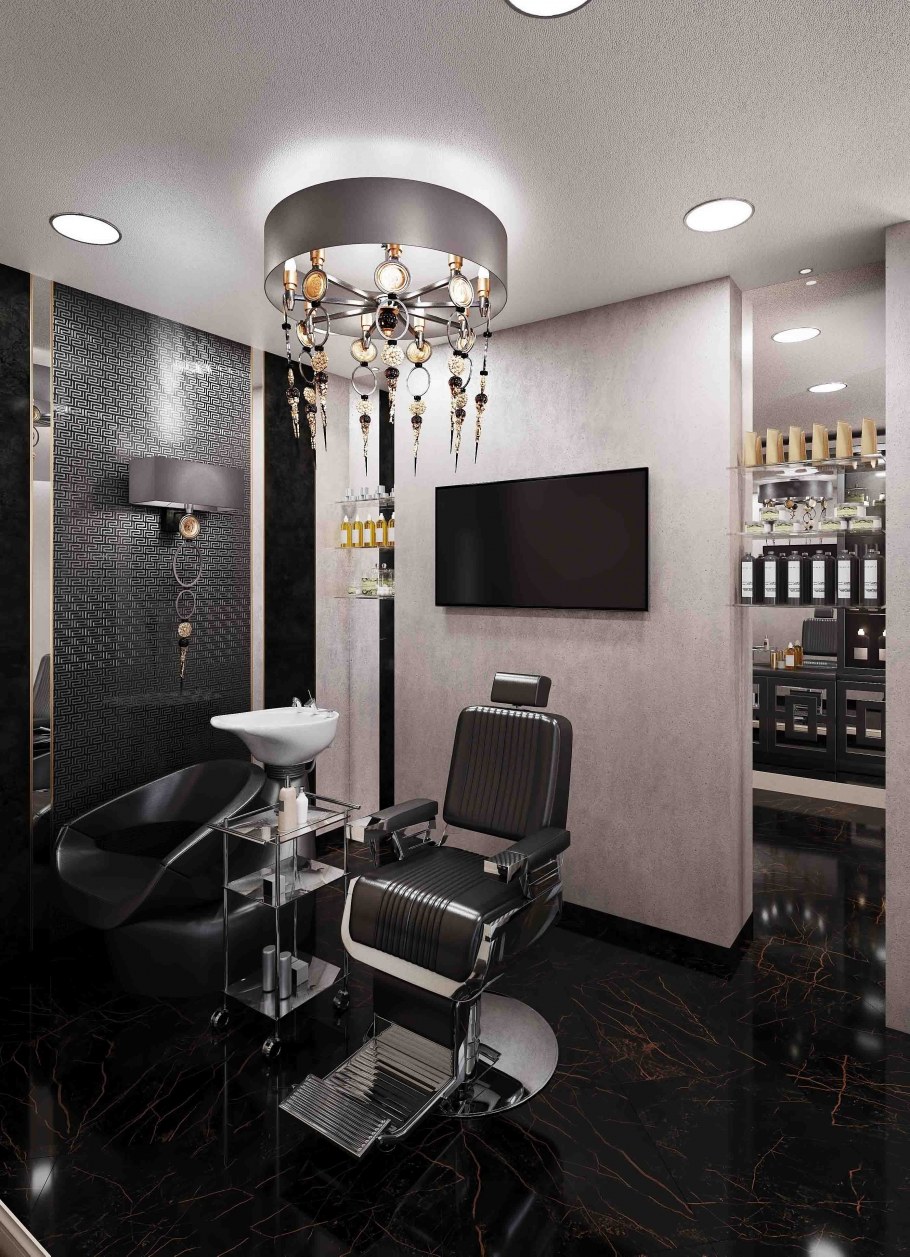 Интерьер маленькой парикмахерской
