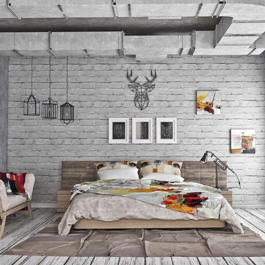Спальня Пинтерест лофт