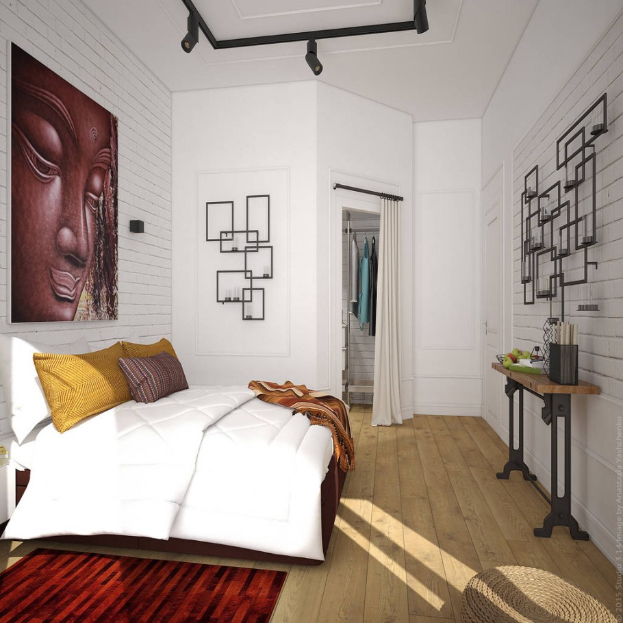 Спальня в стиле эколофт