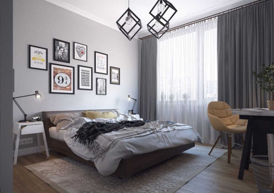 Спальня лофт