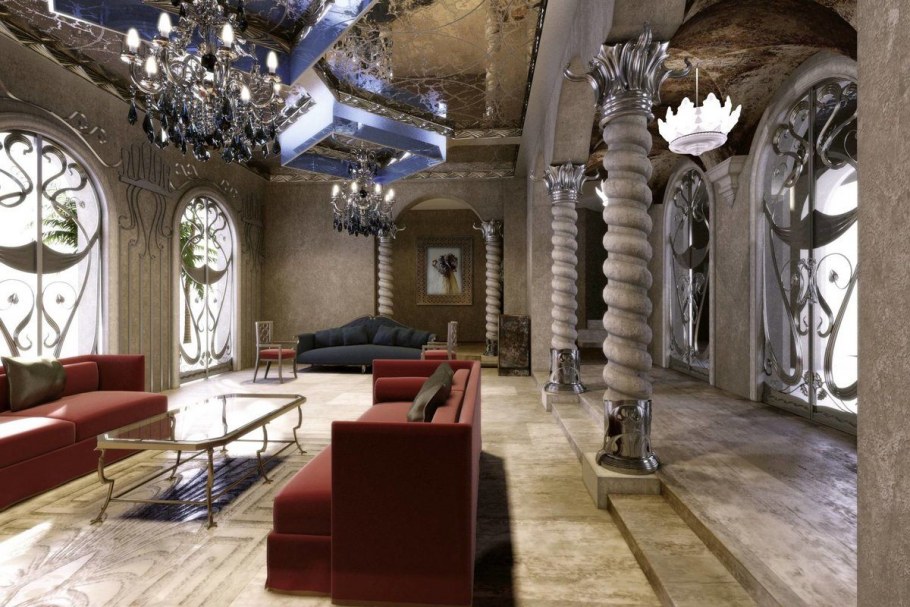 Гостиная в стиле Модерн ар нуво