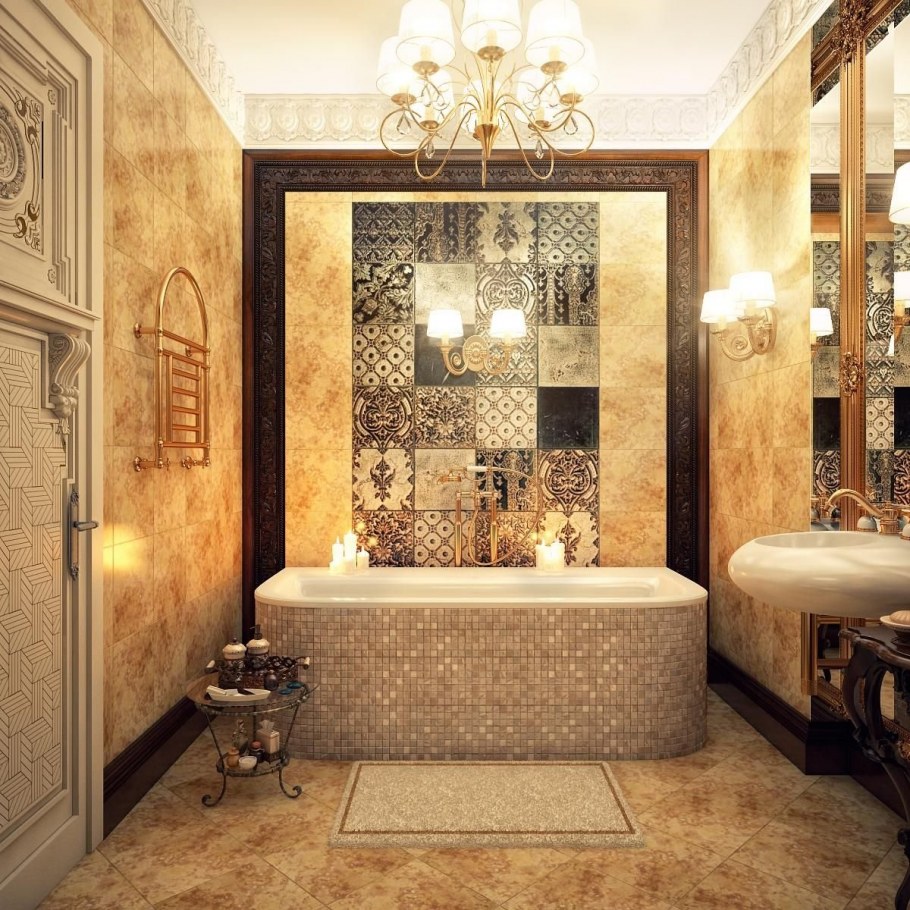 Ванна арт деко золото