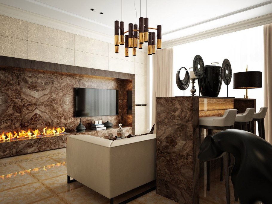 Биокамины в стиле арт деко