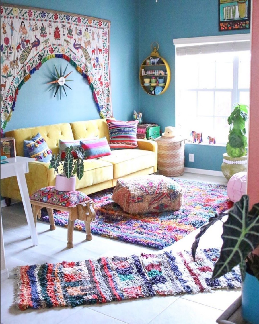 Бохо хиппи в интерьере