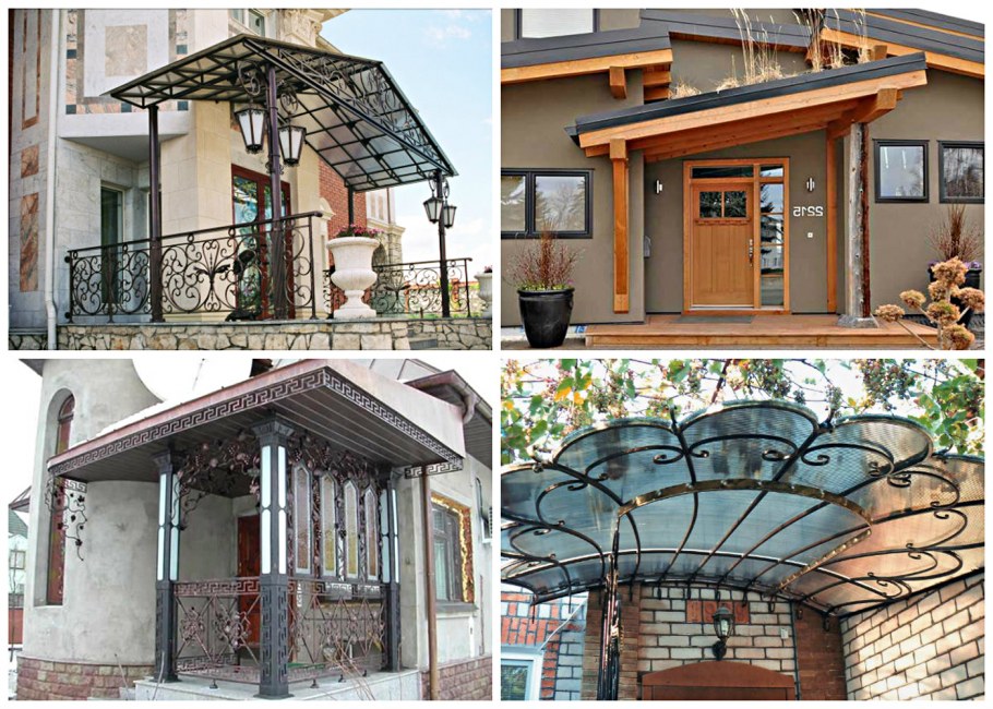 Крыльцо из поликарбоната в частном доме