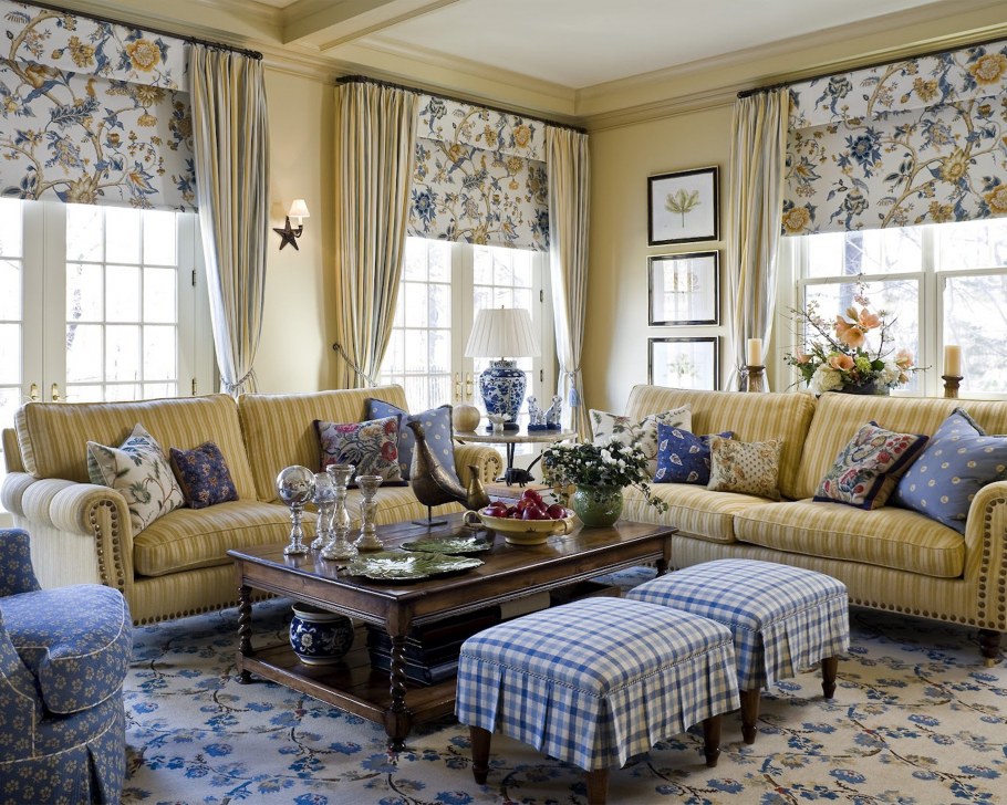 Шторы в стиле Прованс для гостиной