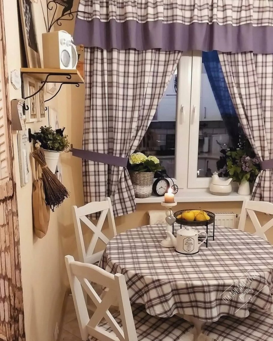 Шторки для дачи в деревенском стиле