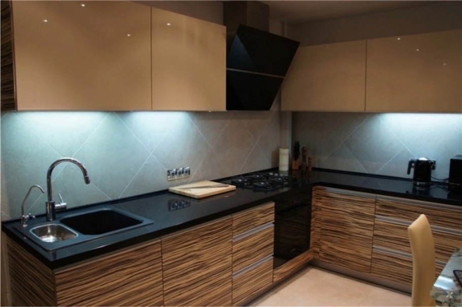 Кухня зебрано Акрилайн