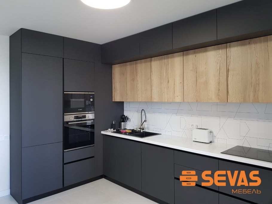 Черный графит Эггер кухни