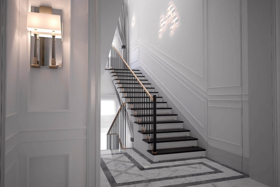 Молдинги на лестничном марше