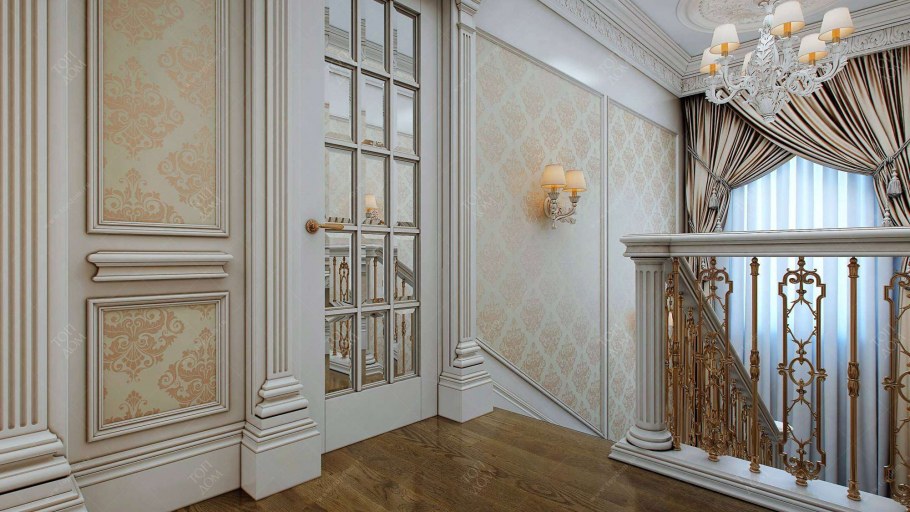 Молдинги на лестнице