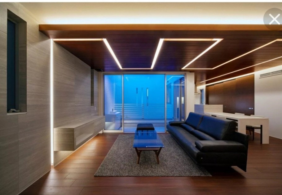 Линейные светильники в интерьере квартиры