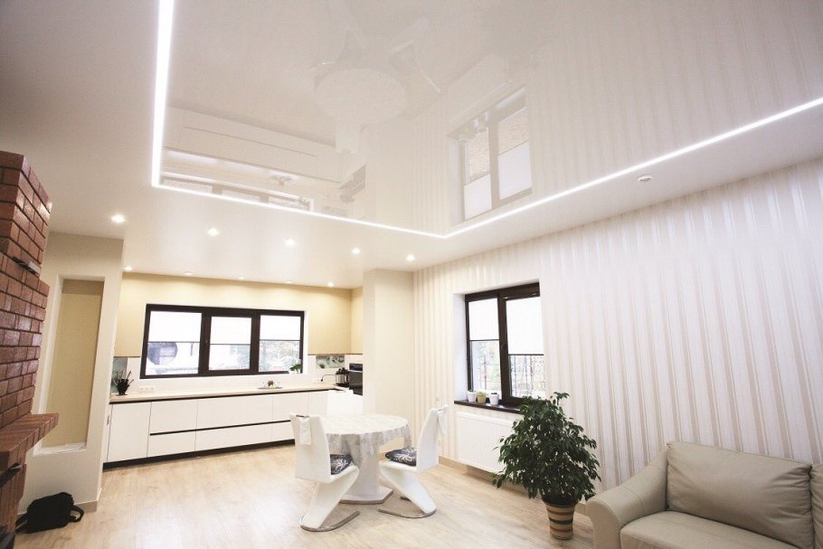 Глянцевые потолки