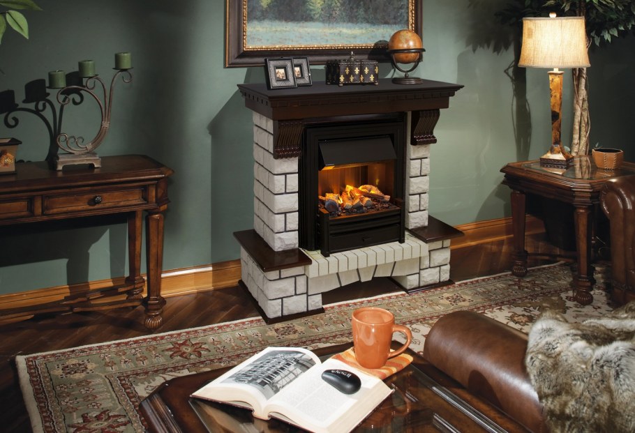 Камин под телевизором