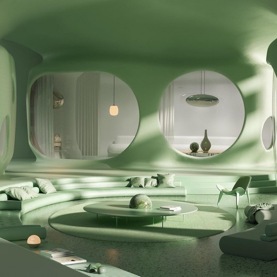 Футуристические интерьеры Органик