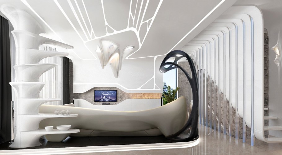 Параметрика в интерьере Заха Хадид