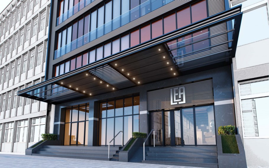 Входная группа в офисное здание