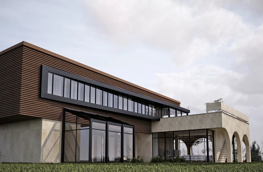 Современное кафе фасад