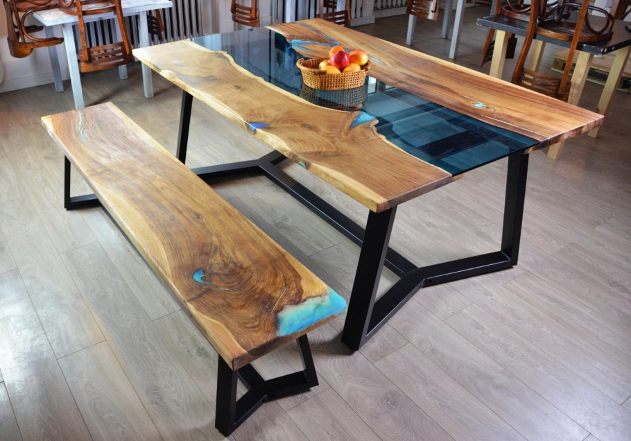 Стол лофт из слэба