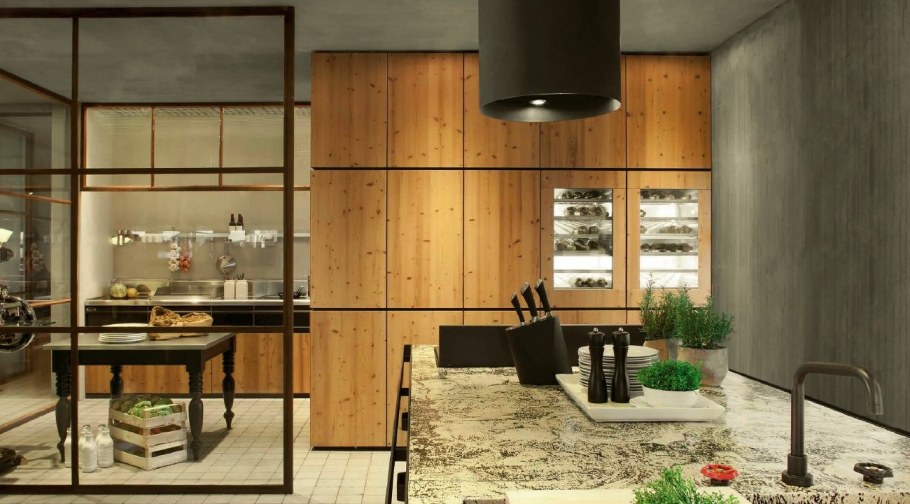 Сочетание дерева и металла