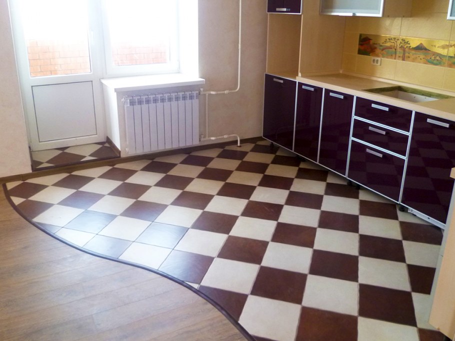 Укладка линолеума