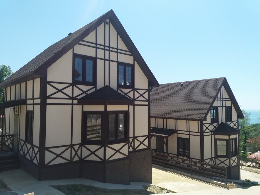 Фасад ЦПС фахверк